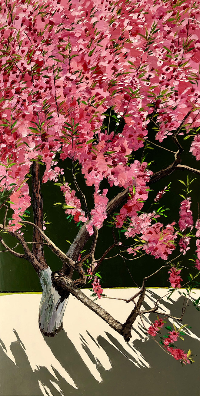 东坝桃花开  200x100cm 2019年